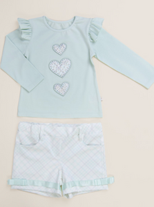 Caramelo kids mint shorts set 08231807