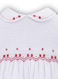 Sarah-louise white smocked dress      09231875