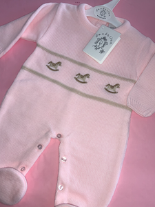 Dandelion pink  knitted romper 08231803
