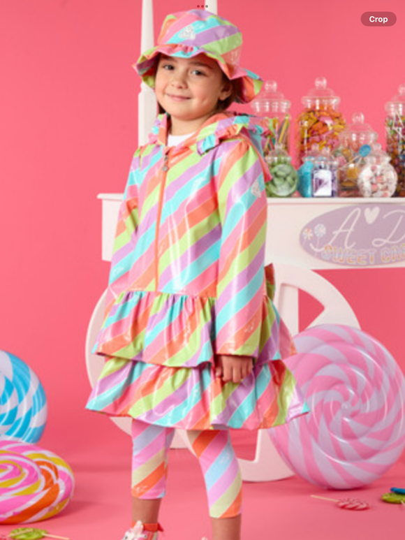 ADEE DAPHNE STRIPE RAINCOAT -  0225119