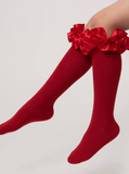 Red caramelo kids ruffle socks.   10231928