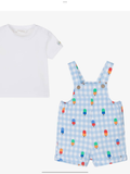 Mayoral boys dungarees and hat set.   Summer 24.   01242100