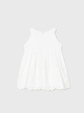 Mayoral  white dress with perforated skirt 02231389